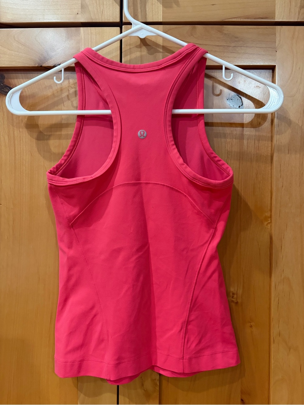 lululemon align waist length Racerback Performance Tank lip gloss coral pink